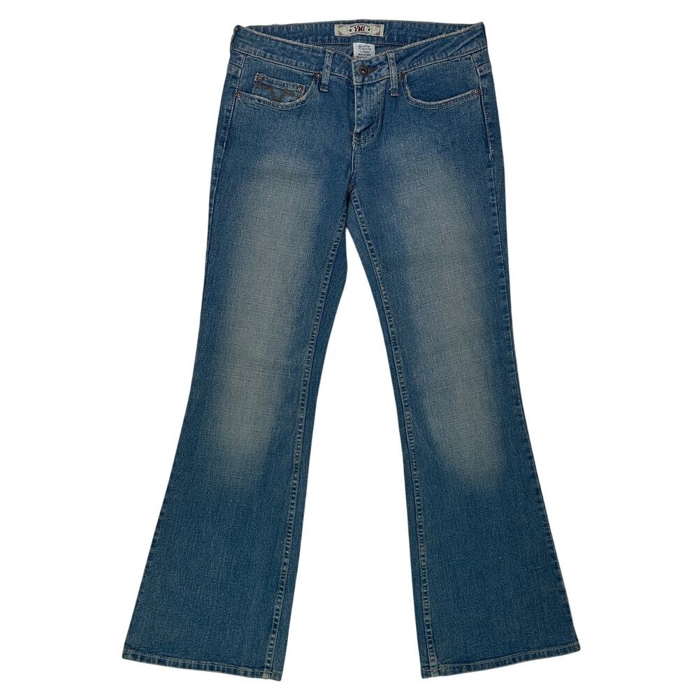 YMI Y2K Low-Rise Medium Wash Flare Jeans Women's Sz 7